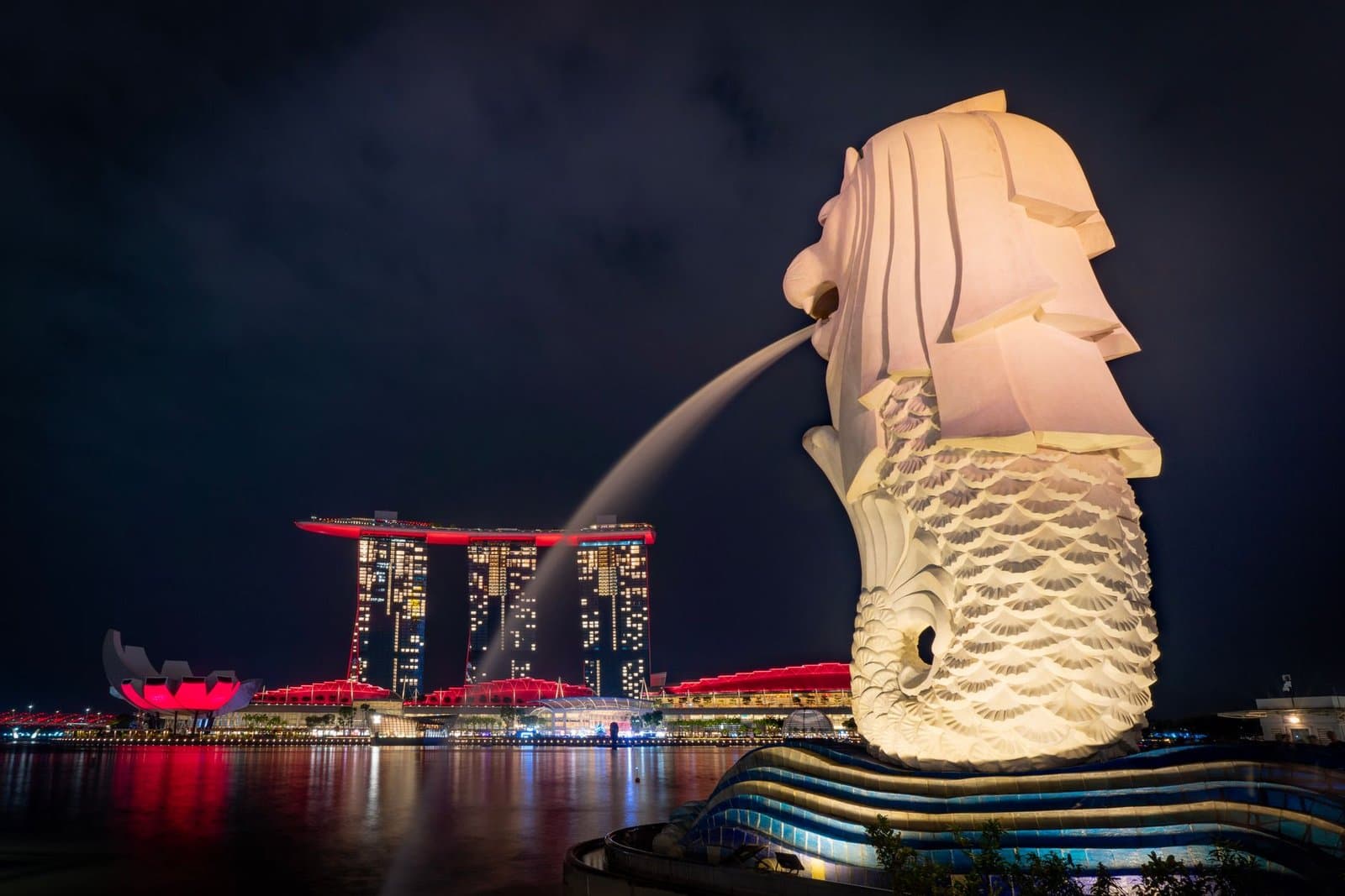 Merlion statue at Marina Bay, Singapore